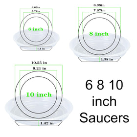 OVZILKI clear plant saucer 8-inch protects surfaces during watering