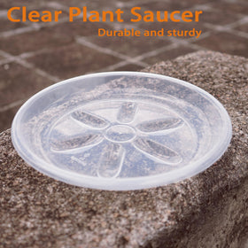 Heavy-duty PP OVZILKI saucer resists sun and weathering