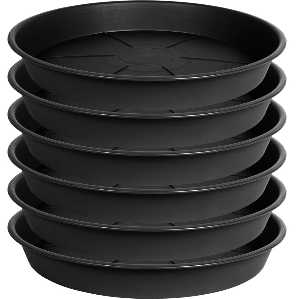 OVZILKI plant saucer tray 10-inch top view protects floors from excess water