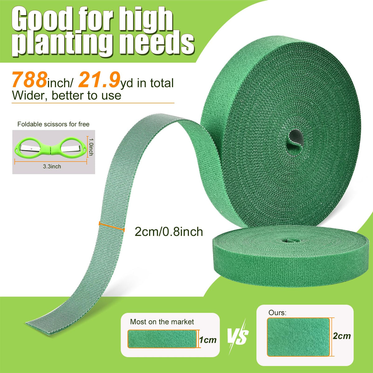 owandan plant ties with scissors included offer easy installation for indoor and outdoor gardens.