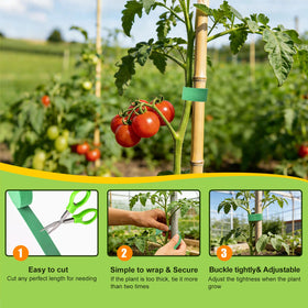 owandan tomato-vine support ties help tidy trellises and prevent sagging.