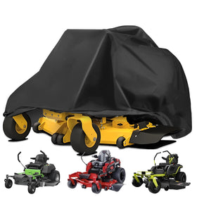 OWEEIO lawn mower cover with 600D Oxford material protects against rain and UV.