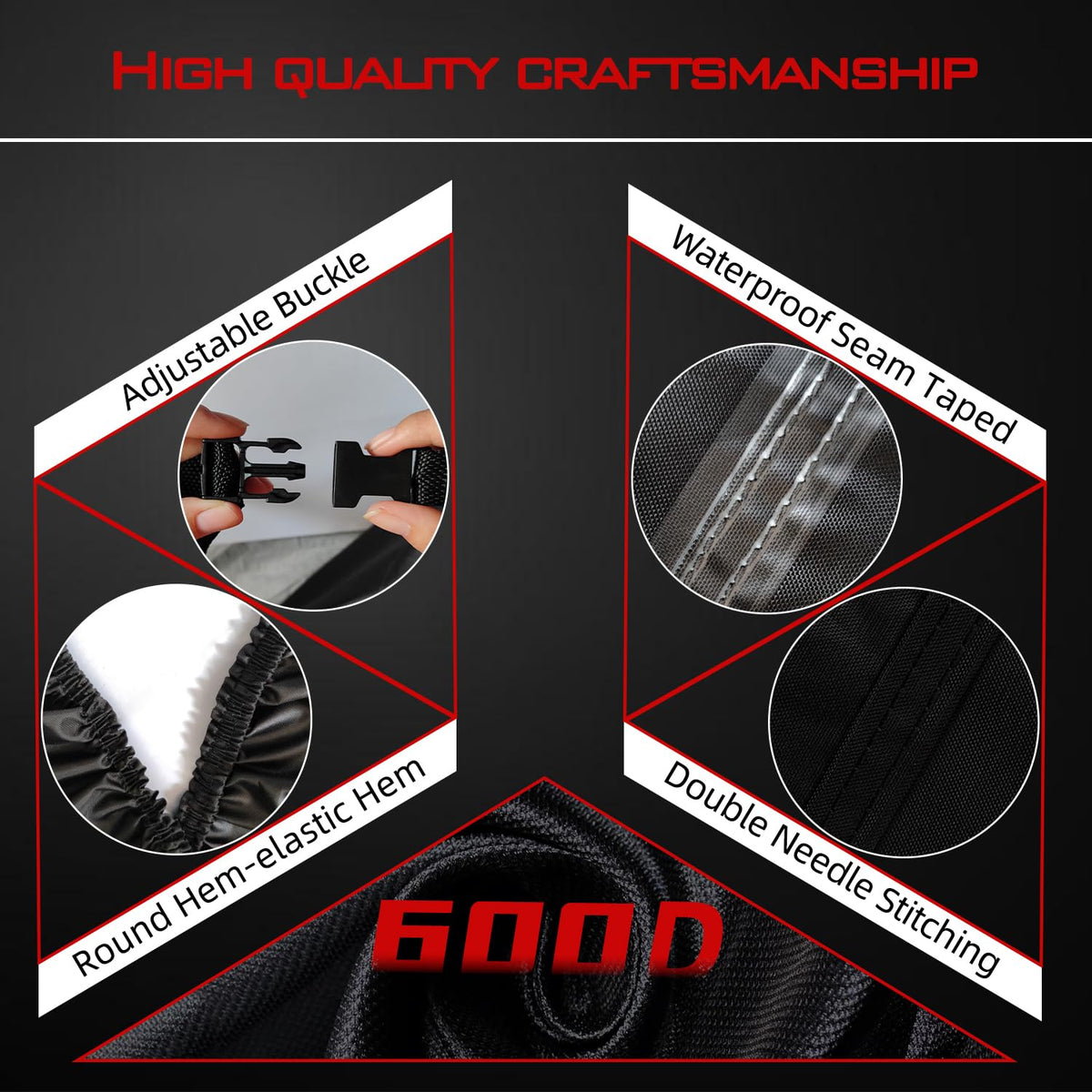 OWEEIO lawn mower cover full-coverage design fits blades, engine, and controls.