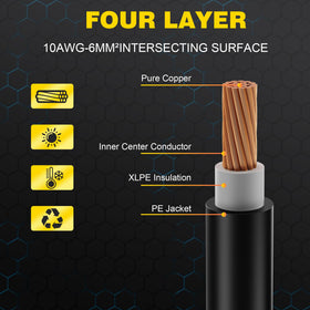 OWINUSTECH PE material construction for durable, weather-resistant solar cables.