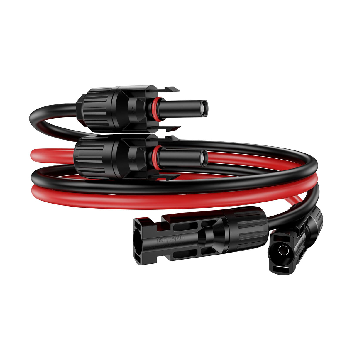 OWINUSTECH solar cable with red and black leads for easy outdoor panel connections.