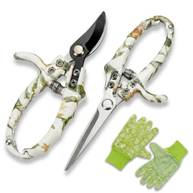 OWLDACIOUS pruning bypass pruner with SK5 blade delivers clean cuts on woody stems.