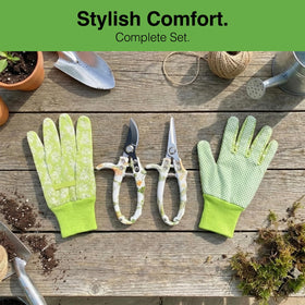 OWLDACIOUS straight snips reach tight spots for precise deadheading and trimming.