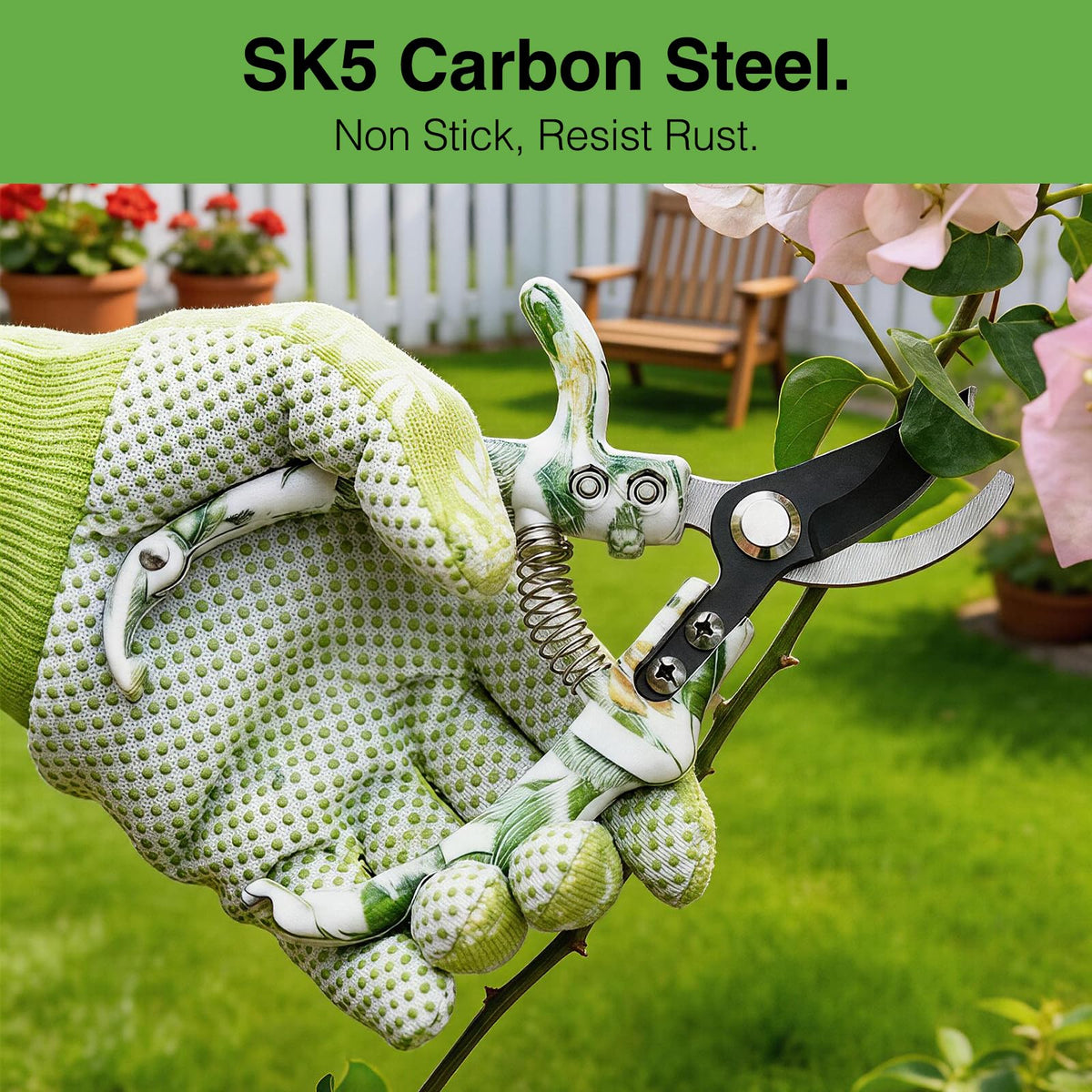 OWLDACIOUS women-friendly design fits small hands for easier pruning.