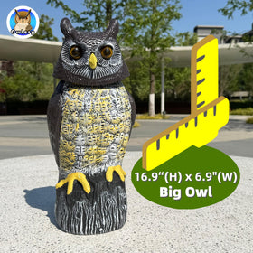 Owlery solar owl silent mode for quiet outdoor ambiance.