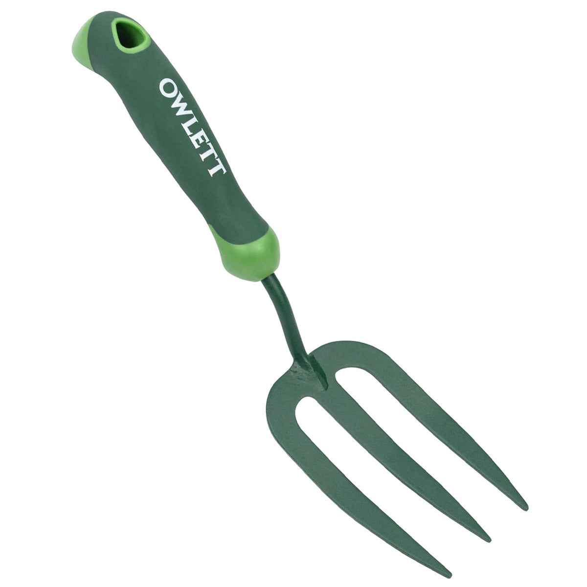 Owlett Garden Hand Fork with three-prong head for easy weed removal and soil penetration