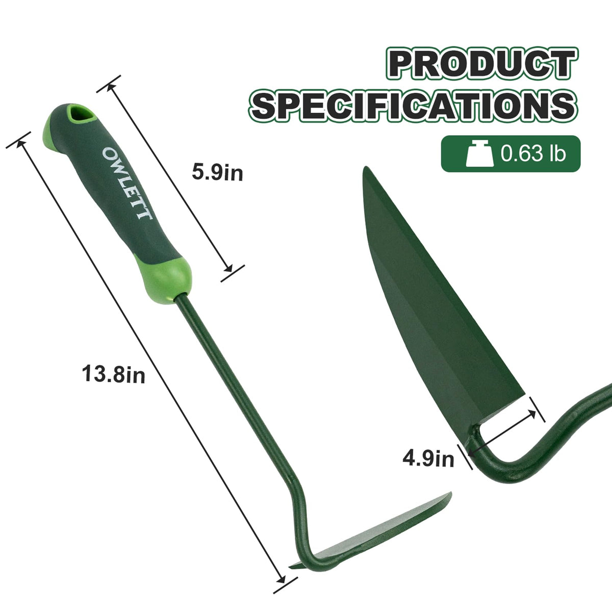 Owlett weeding sickle ergonomic handle reduces wrist fatigue during long gardening sessions.