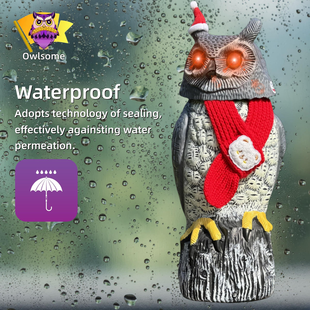 Owlsome Solar Owl motion detector covers up to 20 feet for smart lighting.
