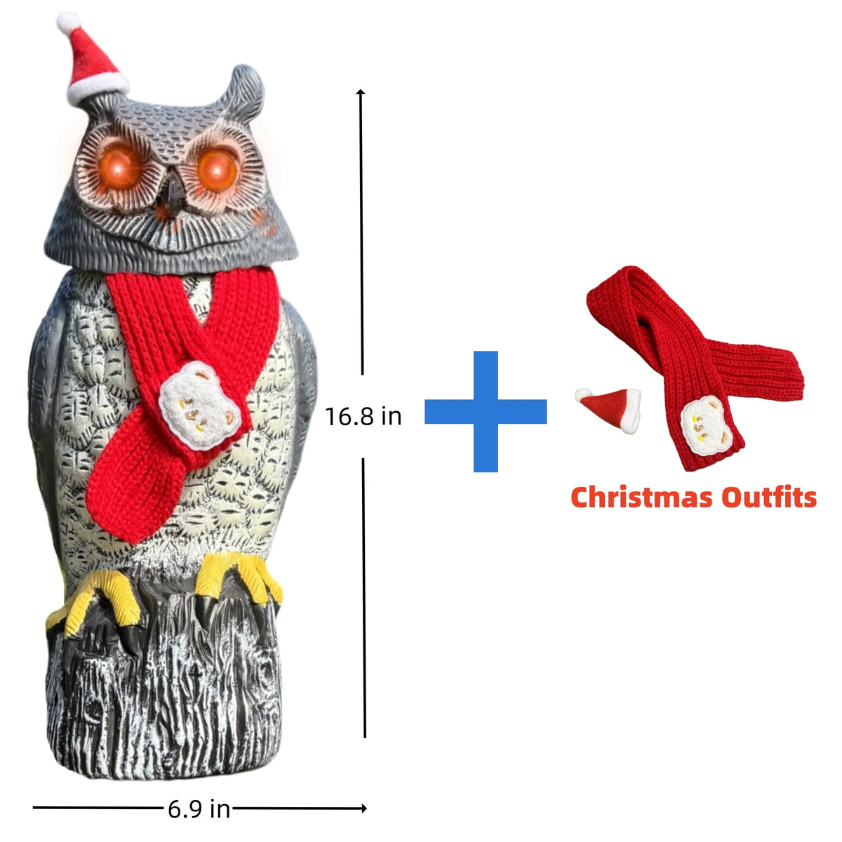 Owlsome Solar Owl rotating head adds lifelike movement to outdoor decor.
