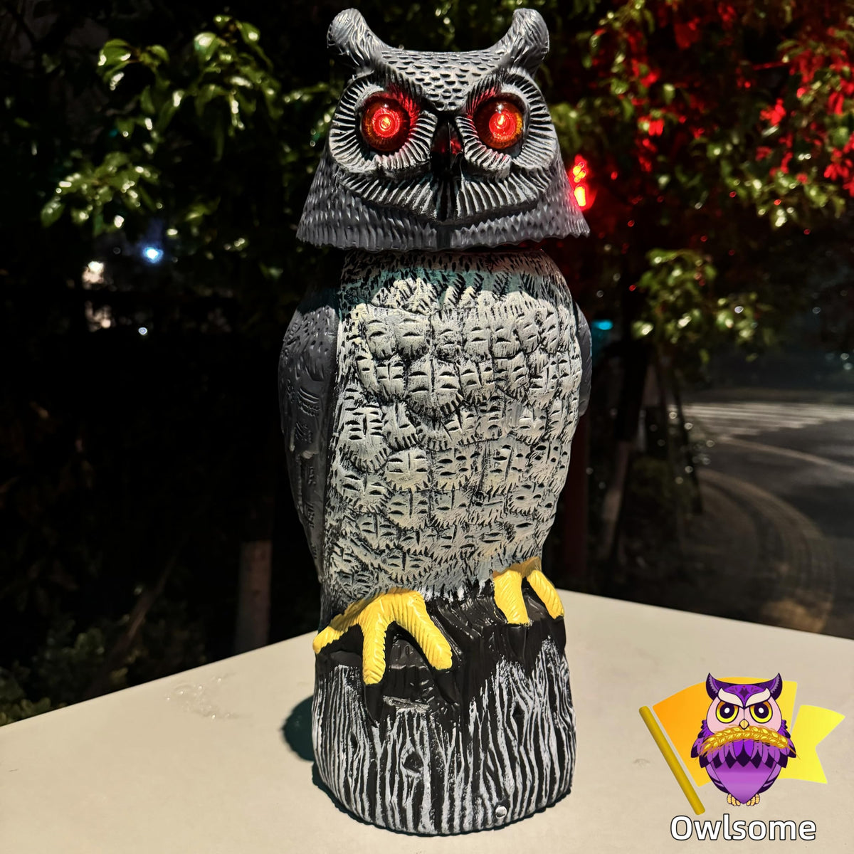 Owlsome solar owl silent mode mutes sounds while keeping other functions