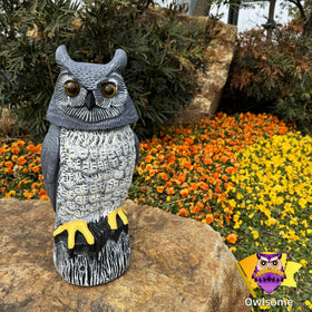 Owlsome solar owl waterproof design endures rain for year round decoration