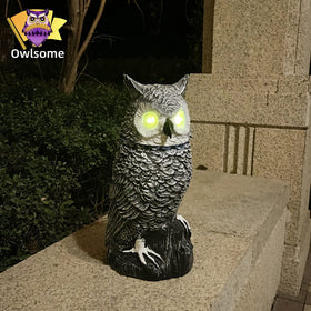 Owlsome solar owl motion detector helps illuminate your path