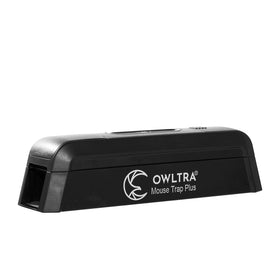 OWLTRA EMZ Plus trap front view showing dual entrances for rapid two-rodent capture.