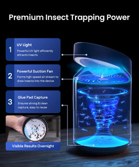 OWLTRA IMT-L70 UV light lure attracting common indoor pests.