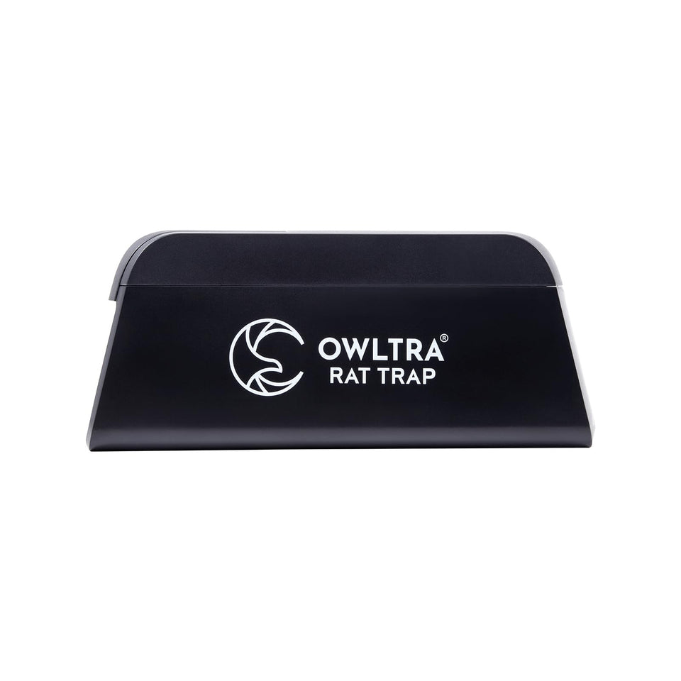 OWLTRA OW-1 indoor rat trap front view showing compact, high-voltage design