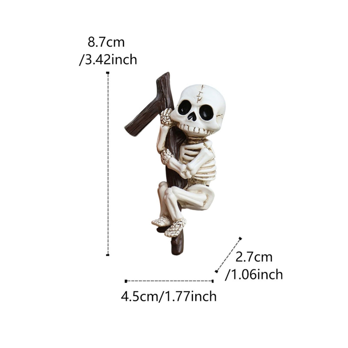 OwMell skeleton decor brightens porch, balcony, or yard with festive flair