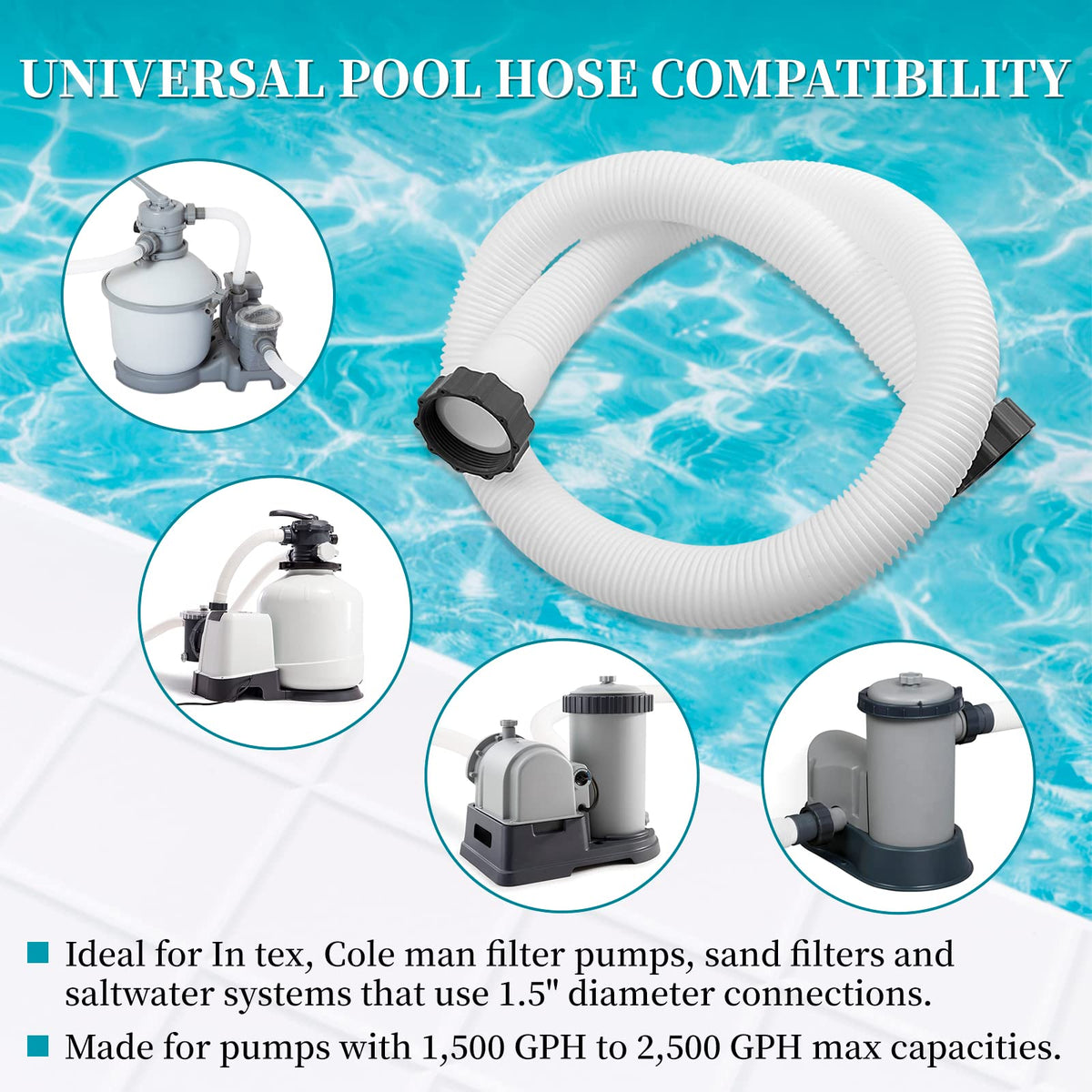 Ownwhim hose ideal for backwash and drain tasks with reliable flexibility.