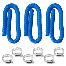 Ownwhim pool pump hose with 1-1/4 inch ends for easy above-ground pool setup.