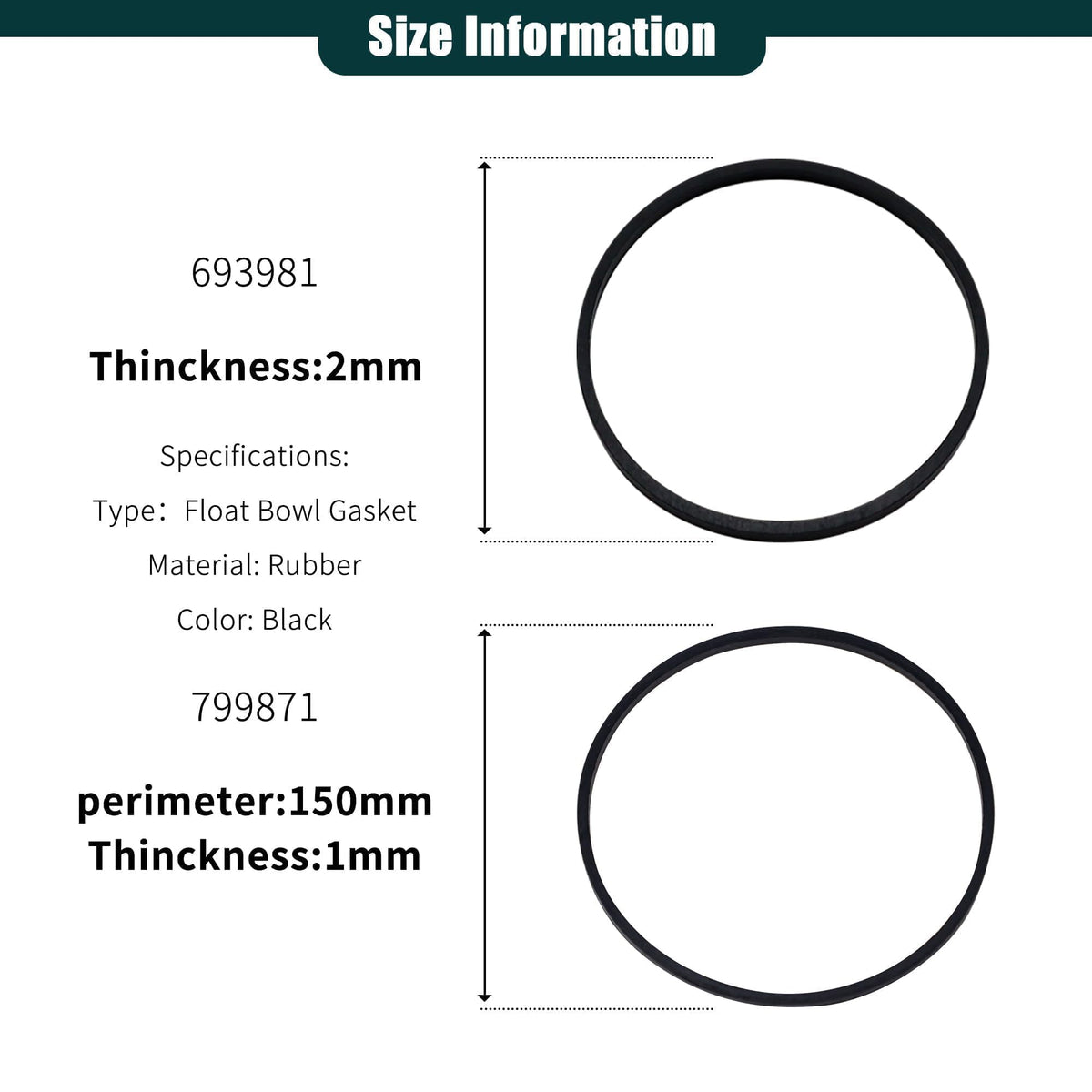 OXCANO float bowl gasket 799871 for Briggs Stratton engines improves fuel sealing.