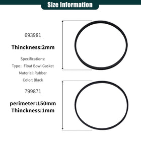 OXCANO float bowl gasket 799871 for Briggs Stratton engines improves fuel sealing.