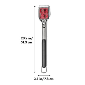 OXO angled head and soft-grip handle provide leverage