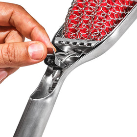 OXO bristle-free design prevents stray metal pieces on hot grills