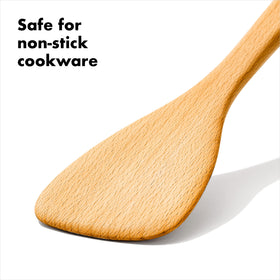 OXO Good Grips One-piece beechwood construction with natural oil finish