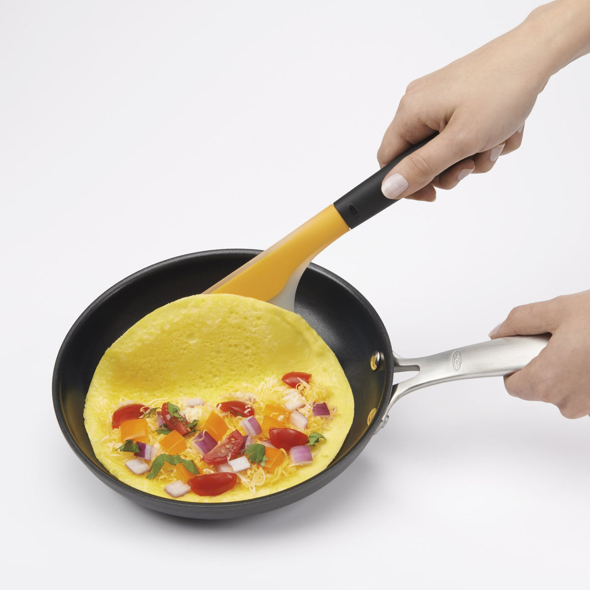 OXO Good Grips omelet turner soft grip handle for precise flipping