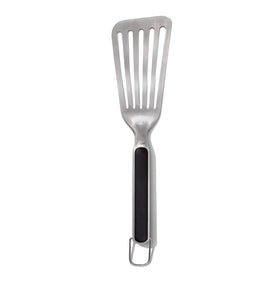 OXO Outdoor Precision Turner head slides under burgers for easy flip