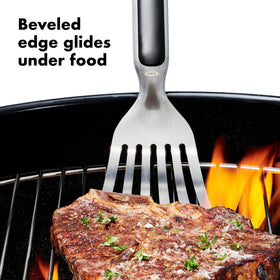OXO Precision Turner non-slip grip keeps control during grilling