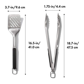 OXO outdoor grilling set with built-in bottle opener for convenient cooking