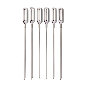 OXO Outdoor Grilling Skewers 6-piece set with flat design for stable flipping