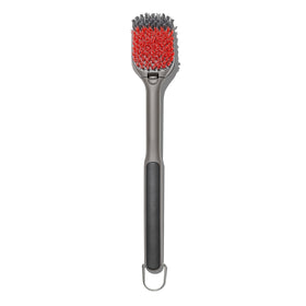 OXO Good Grips nylon grill brush overview showing cold-cleaning capability across grates.