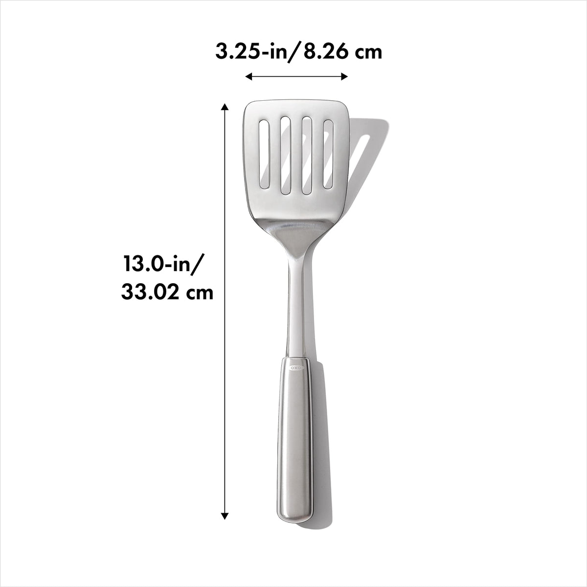 OXO Steel Cooking Turner flipping eggs with even control