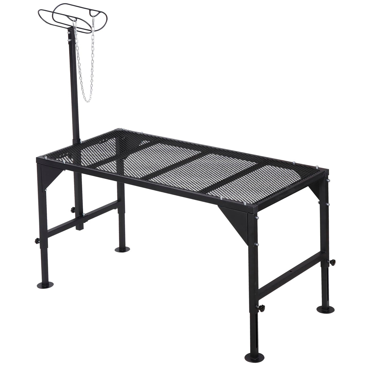 Oxphanor metal livestock stand frame with rugged steel for durability.