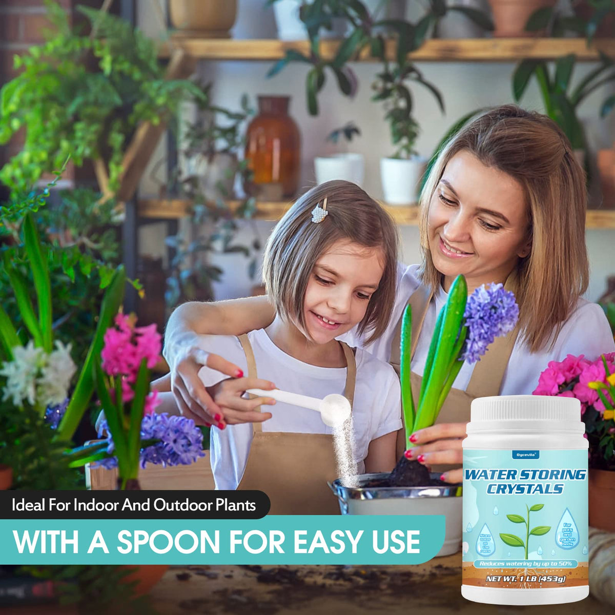 Simple watering routine with crystals extending intervals