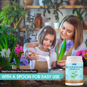 Simple watering routine with crystals extending intervals