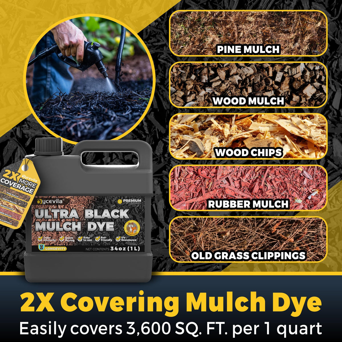 Oycevila packaging highlights gloves included for ready-to-use use.