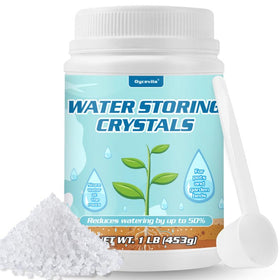 Oycevila water crystals in a bottle show long-lasting plant hydration