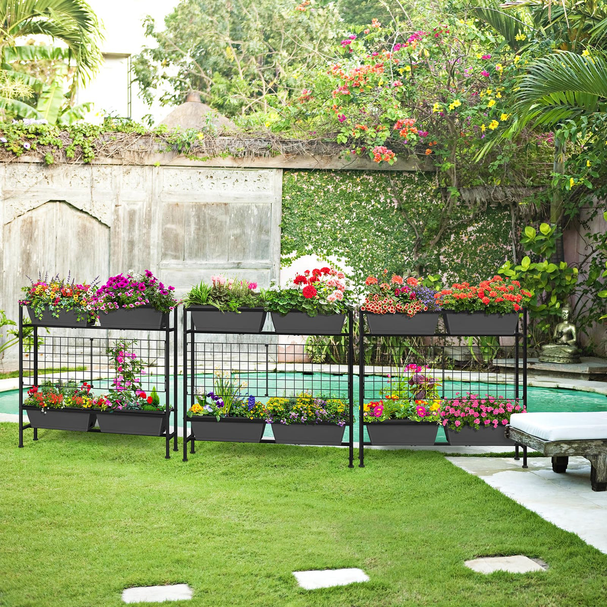OYEAL comfortable 32-inch height reduces bending during gardening tasks.