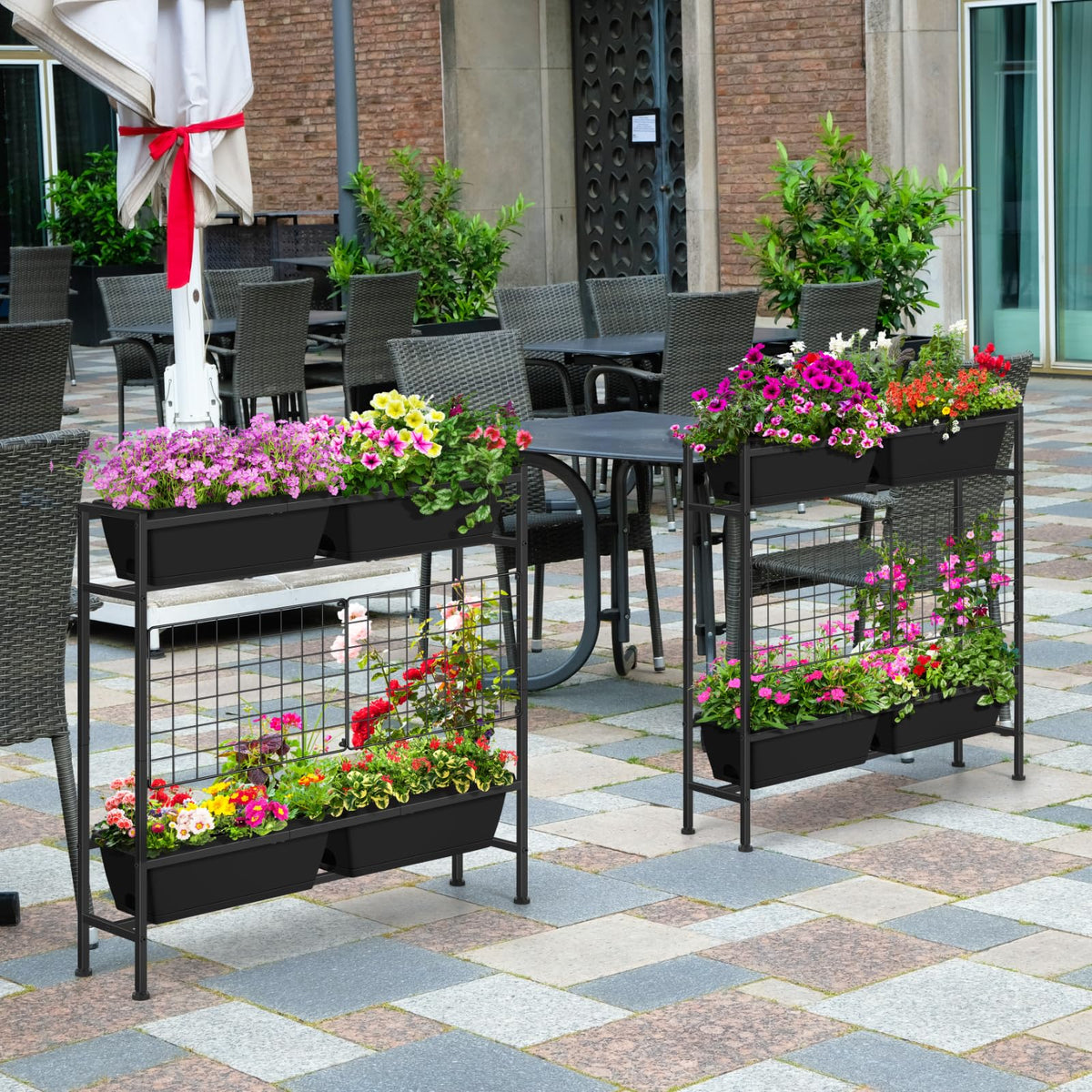 OYEAL balcony garden setup offers accessible height and design