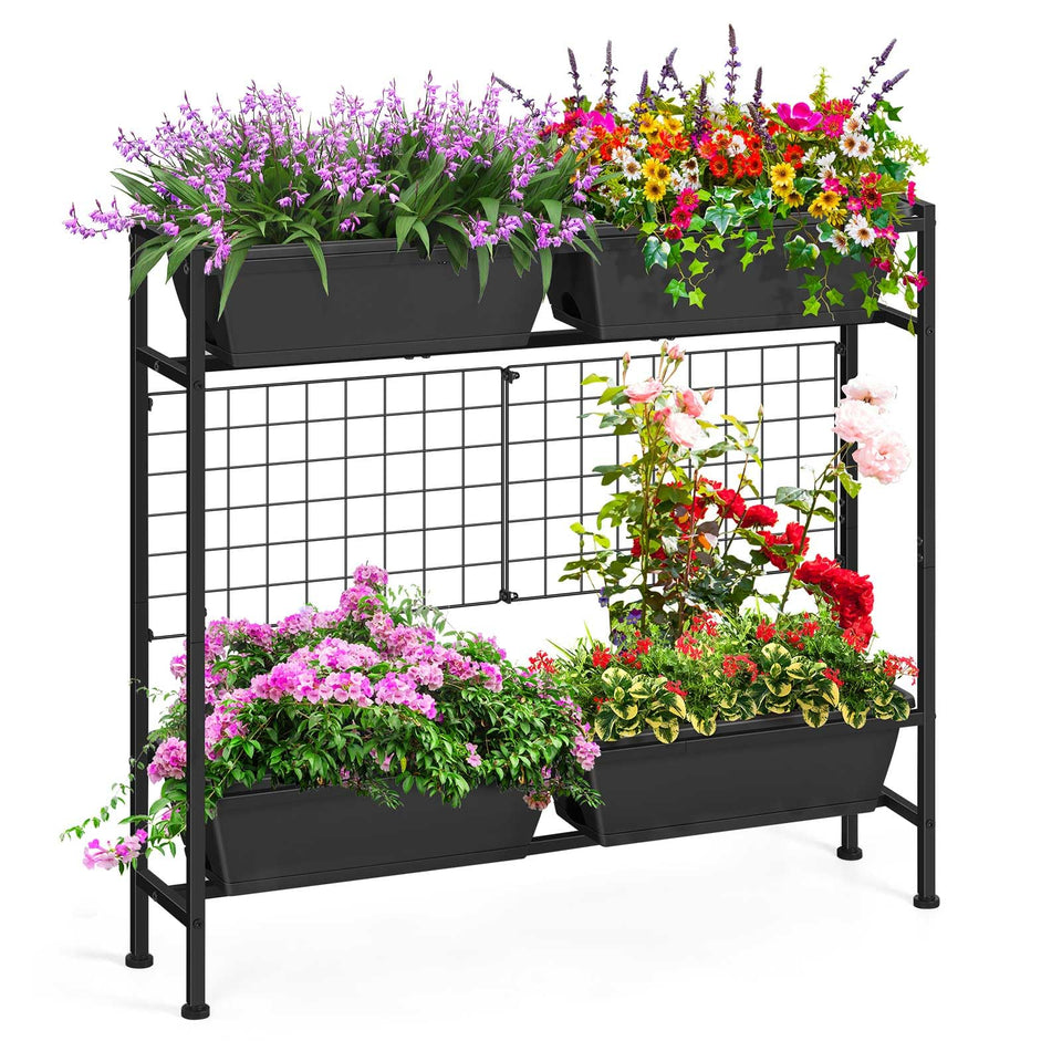 OYEAL raised garden bed with legs, 32-inch height, ideal for easy balcony gardening.