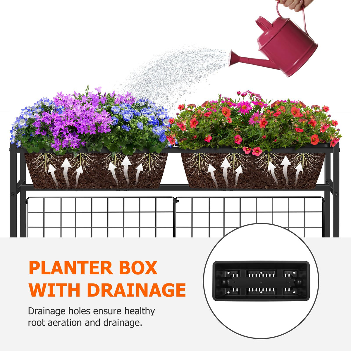 OYEAL vertical planter on balcony ideal for herbs and flowers