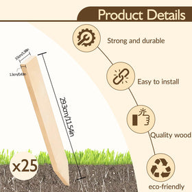 oyhqes garden stakes 25-pack ready for multi-project yard marking