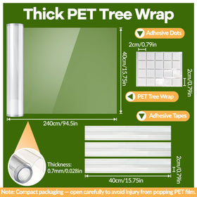 oyhqes Iguana Tree Wrap double-laminated design ensures continuous bark coverage.