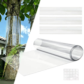 oyhqes iguana-tree-wrap protector on trunk deters climbers while preserving sunlight.